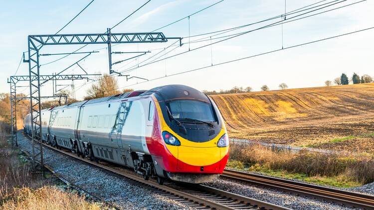 A train in the countryside 