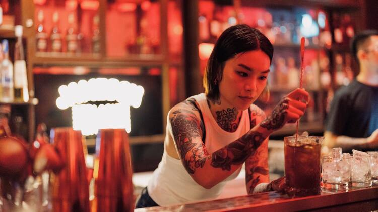 jade lau bartending