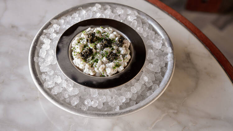 Sea bream tartare with caviar at Juliet