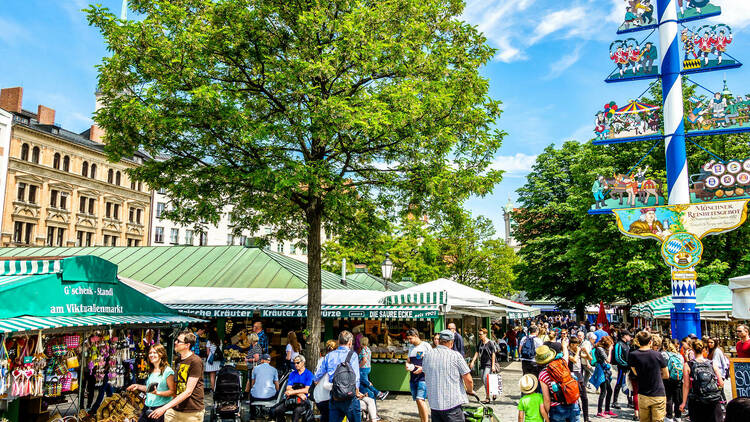 Explore the stalls at Viktualienmarkt