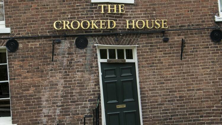 The Crooked House pub in Himley, West Midlands