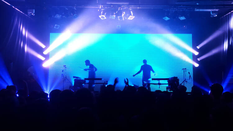 Odesza performing