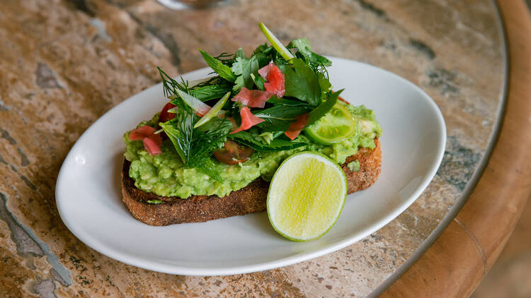 The pretty avo on toast at Glory Days