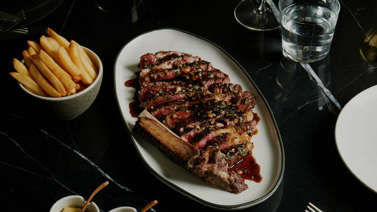 Steak and chips at Brasserie 1930