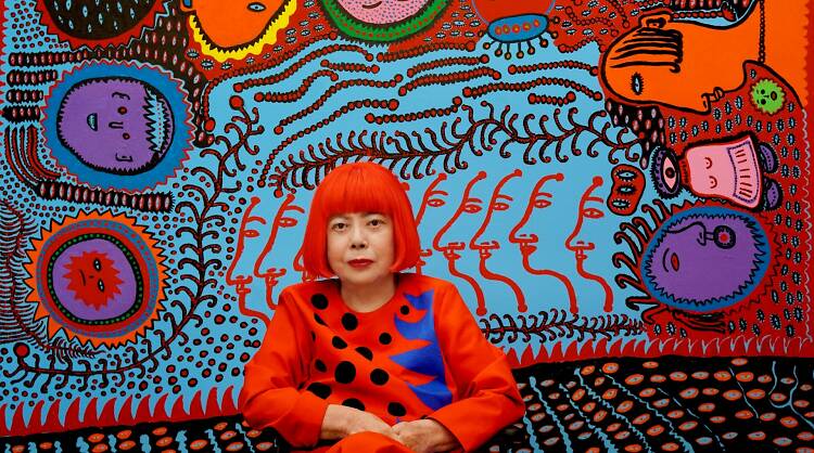 Monitors show Japanese artist Yayoi Kusama near Shibuya Scramble in Tokyo  on Dec. 4, 2022. It was a collaborated installation art by Kusama and  France's luxury brand Louis Vuitton. ( The Yomiuri Shimbun via AP Images  Stock Photo - Alamy