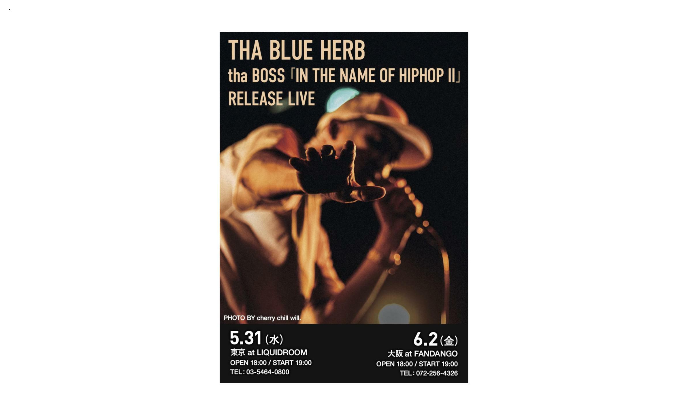 THA BLUE HERB tha BOSS「IN THE NAME OF HIPHOP II」RELEASE LIVE