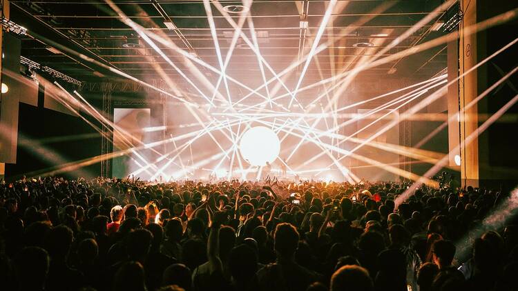 Crowd enjoying music festival vibes in the year of the best festival lineup ever