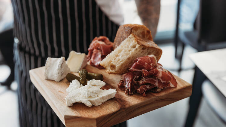 A cheese and meats platter at Urban Deli and Bar