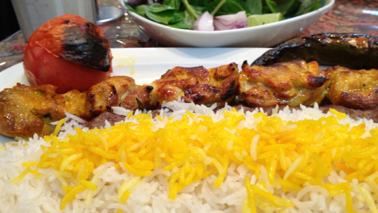 Iranian rice and meat dish 