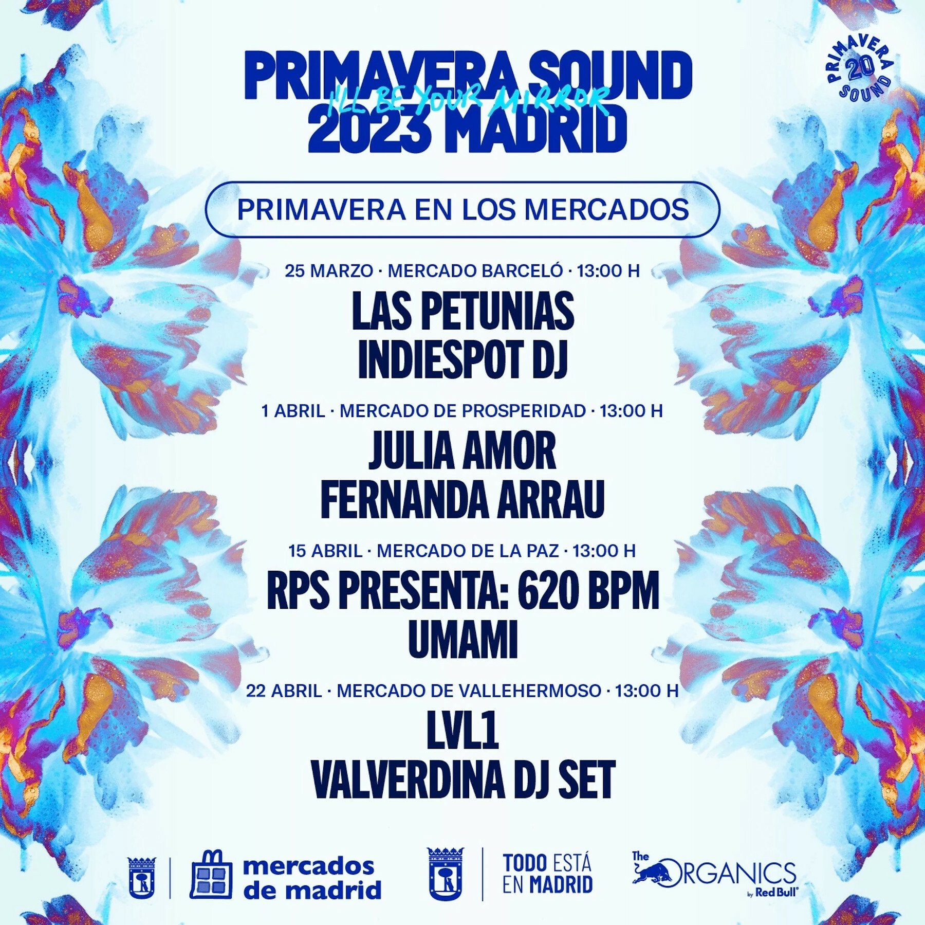 Cartel de los conciertos de Primavera Sound en los mercados de Madrid