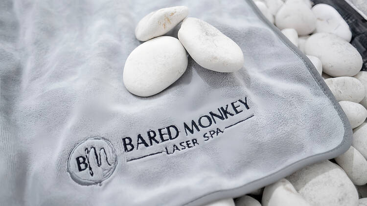 towel and rocks (Bared Monkey)