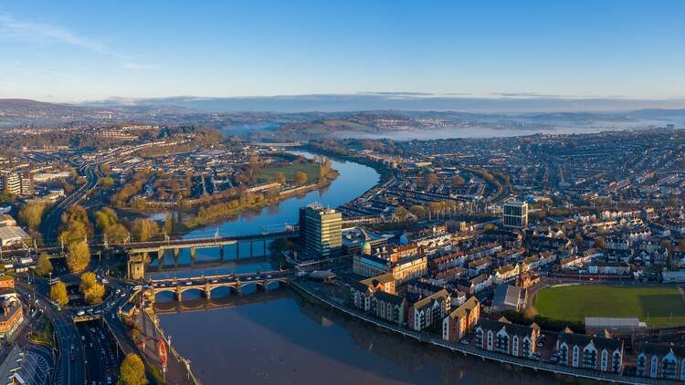 A picture of Newport from above