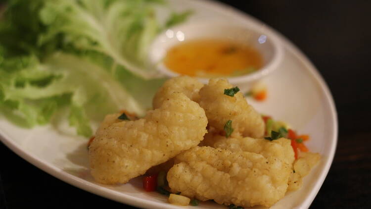 Fried squid at Holy Basil