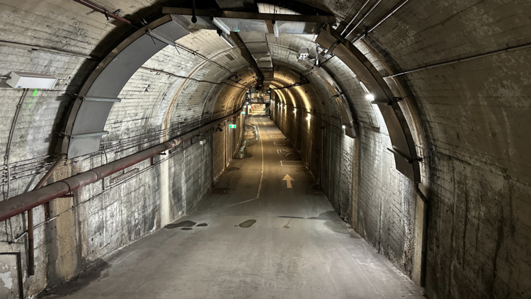 Inside of tunnel at Wynyard station 