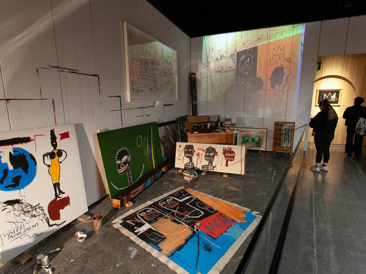 Step inside a recreation of Basquiat’s studio