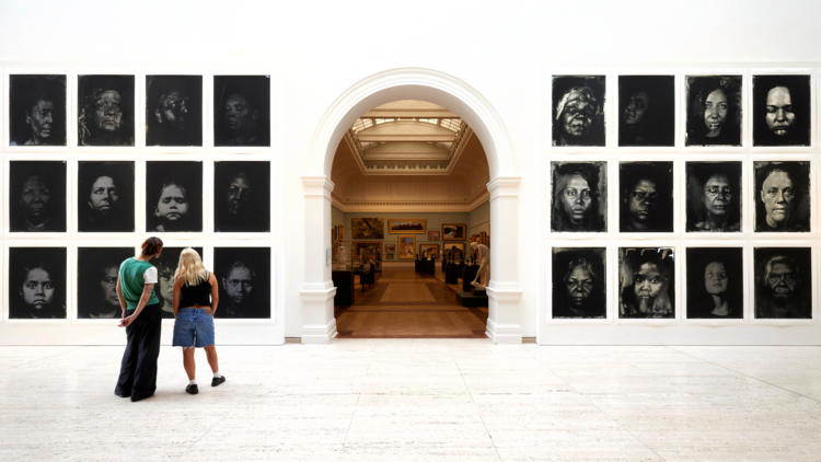 Installation view of Brenda L Croft ’s series at AGNSW for 'The National'