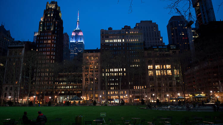 The Empire State Building from Bryant Park