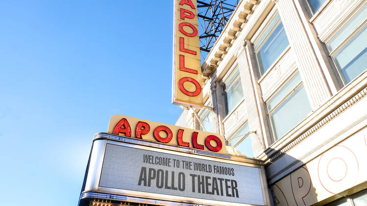 The Apollo Theater marquee.