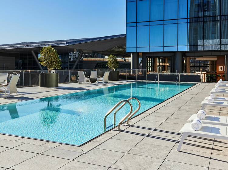 The rooftop pool & hot tub