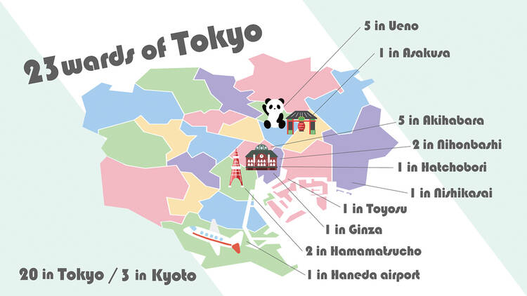 Hotel Monday locations across Tokyo