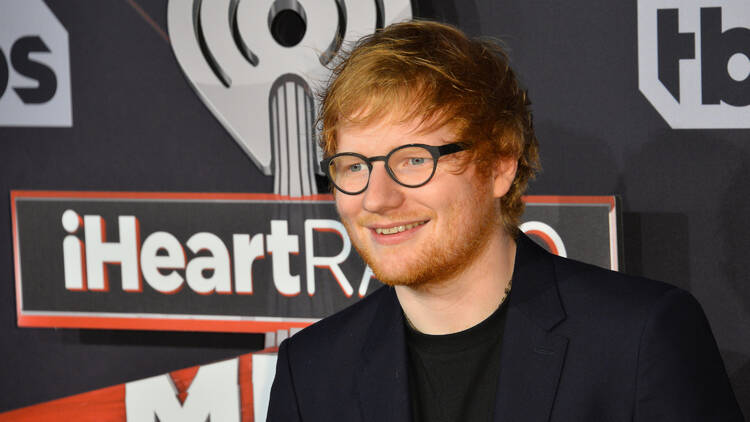 Ed Sheeran at the 2017 iHeartRadio Music Awards at The Forum, Los Angeles.