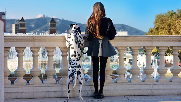 Girl with dog