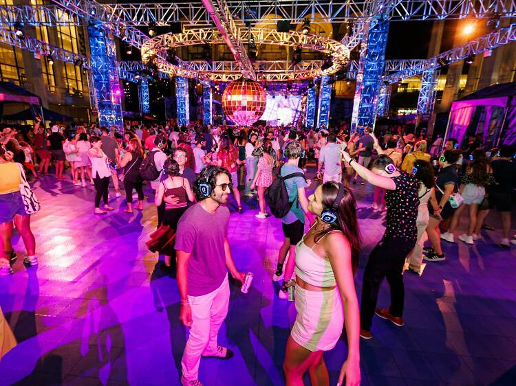 Dance under a disco ball at Lincoln Center