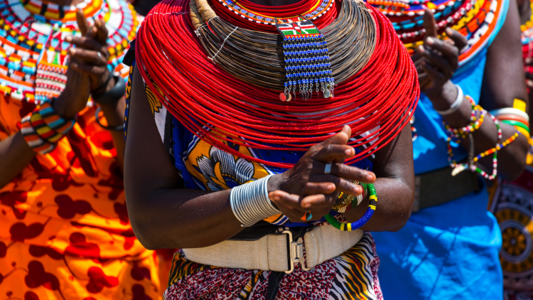 Colourful African costume