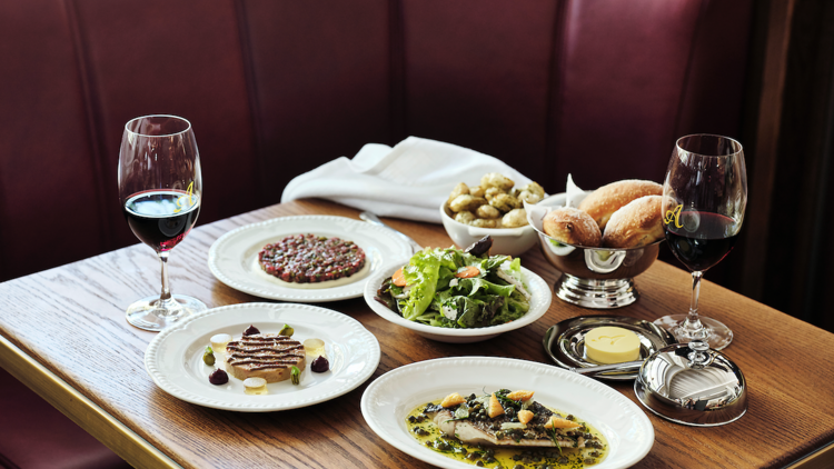 An array of dishes at Armorica Grande Brasserie