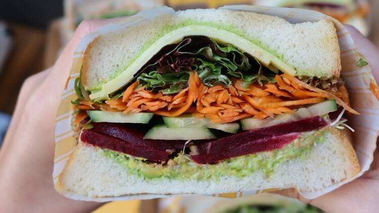 The salad sandwich at June’s Shoppe