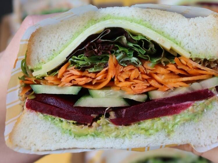 The salad sandwich at June’s Shoppe