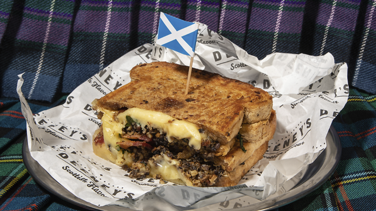 Deeney’s Hamish Macbeth haggis toastie