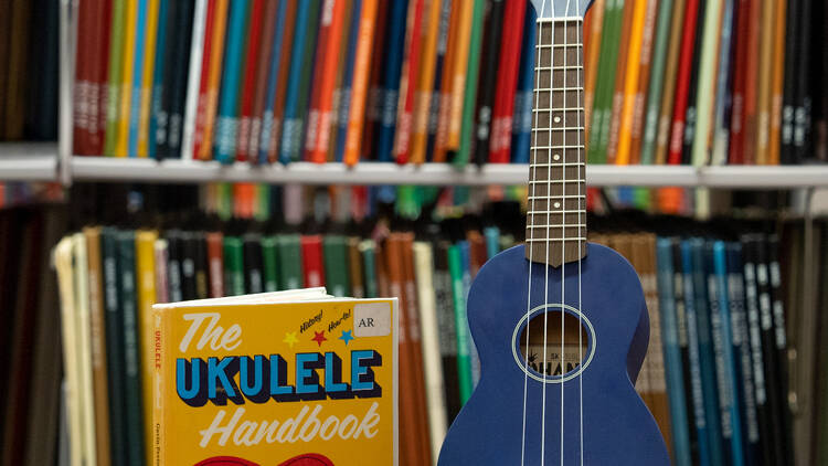 Pick up and play a ukulele.