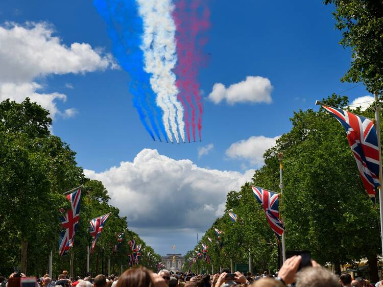 What time is the coronation flypast today?