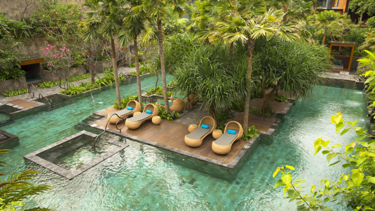 A resort pool in Bali