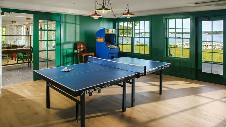 The game room in the Pridwin on Shelter Island