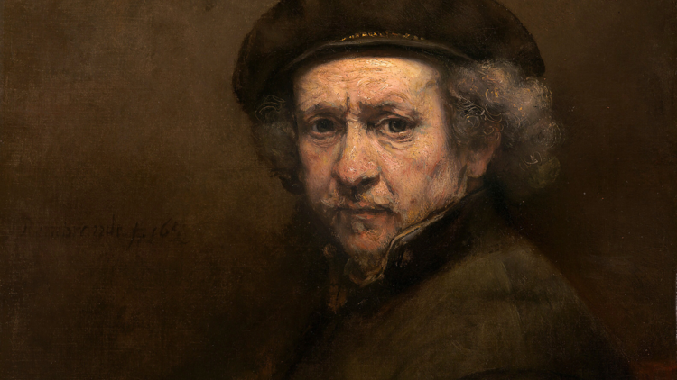 picture of a self-portrait by rembrandt 