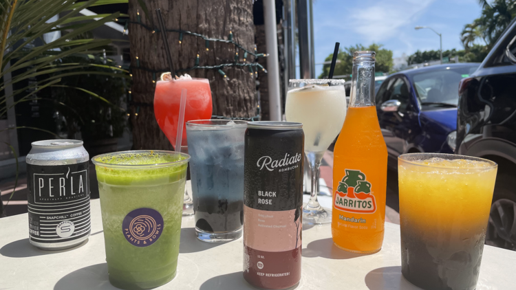 Refreshing drinks at Time Out Market Miami