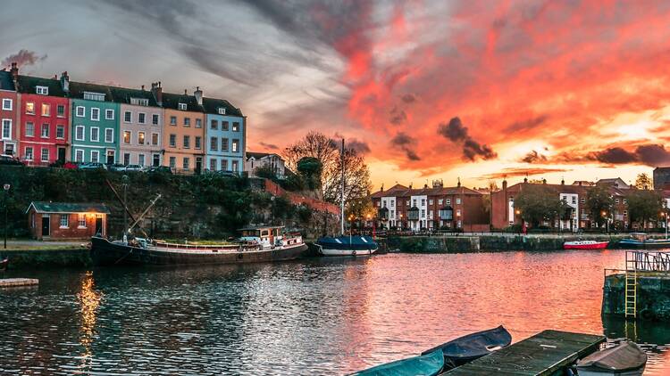 Bristol Harbour at sunset 