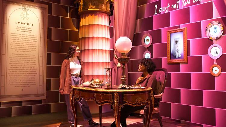 Umbridge's office, from the actual sets of the Harry Potter movie