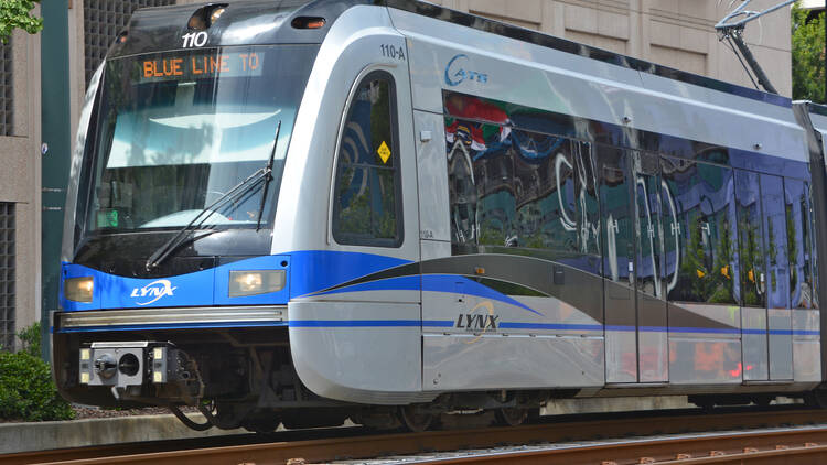 Traveling by train on the LYNX