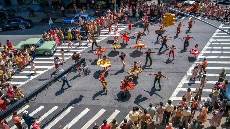 West Side Story being filmed.