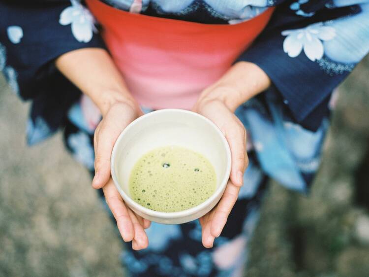 Enjoy tea and wagashi in a traditional tea ceremony