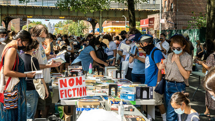 A street fair on 31st Street in Astoria, Queens