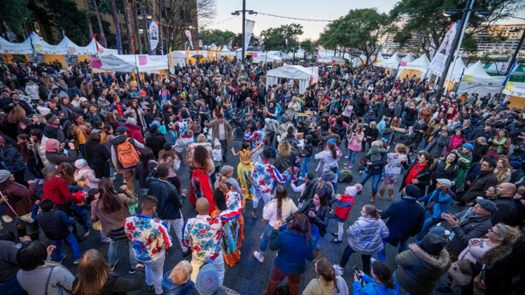 Bastile Festival crowds