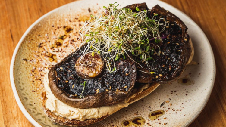 Mushroom toast at Lucien Baked Goods