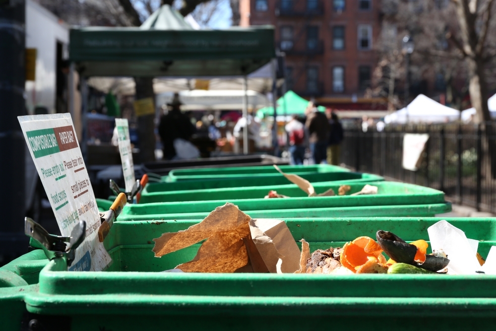 Curbside composting bins in NYC