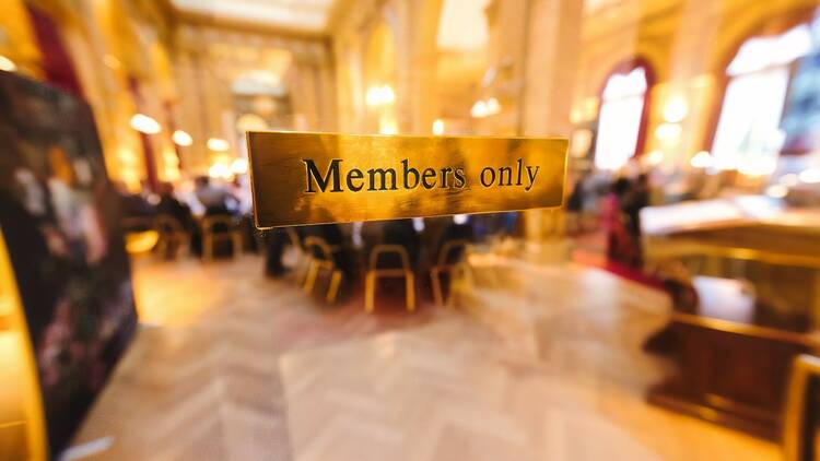 Members only sign 