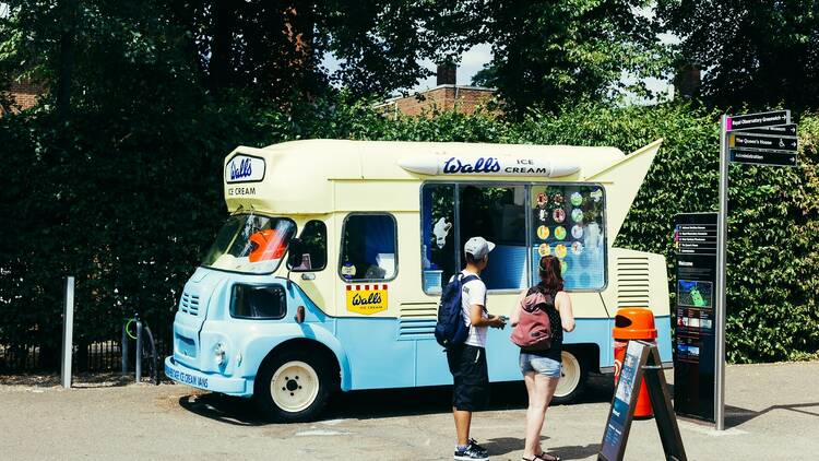 An ice cream van in Greenwich