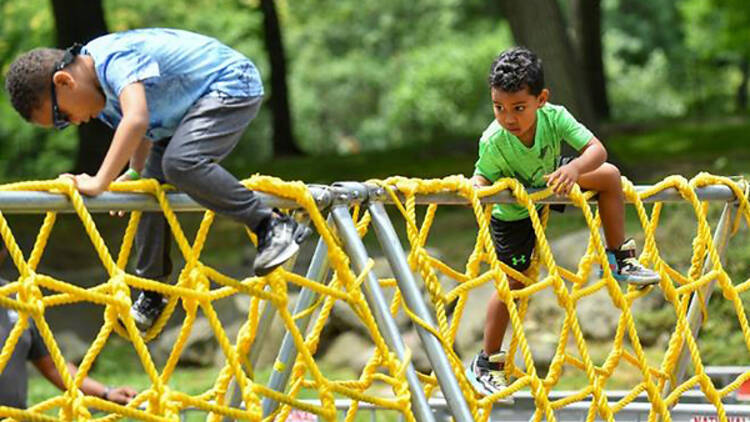 Adventures NYC net climbing activity. 